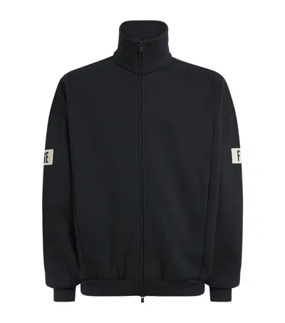 Essentials Fear Of God  Logo Track Jacket In Black