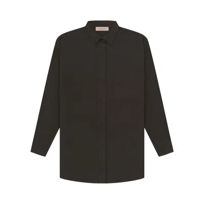 Pre-owned Essentials Fear Of God  Long-sleeve Oxford 'off Black' | Women's Size Xl