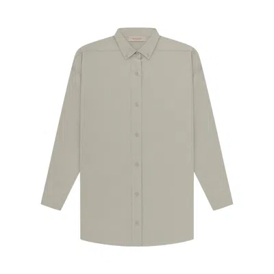 Pre-owned Essentials Fear Of God  Long-sleeve Oxford 'seal' | Grey | Women's Size Xl In Gray