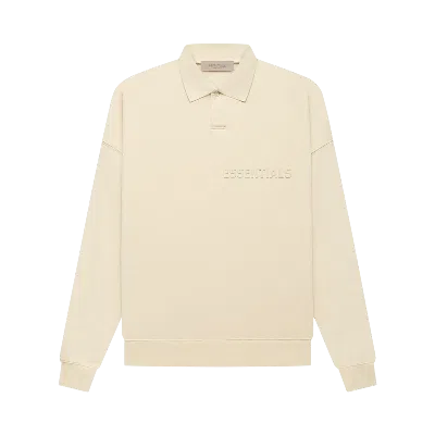 Pre-owned Essentials Fear Of God  Long-sleeve Polo 'egg Shell' In Cream