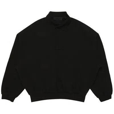 Pre-owned Essentials Fear Of God  Long-sleeve Polo 'jet Black'