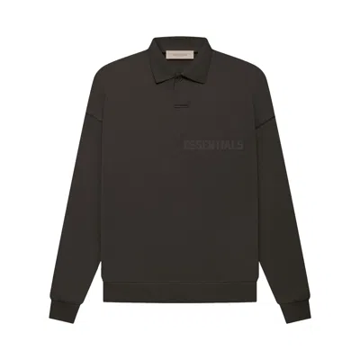 Pre-owned Essentials Fear Of God  Long-sleeve Polo 'off Black'