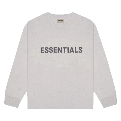 Pre-owned Essentials Fear Of God  Long-sleeve T-shirt 'oatmeal' In Grey