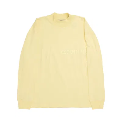 Pre-owned Essentials Fear Of God  Long-sleeve Tee 'canary' In Yellow