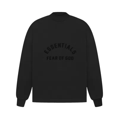 Pre-owned Essentials Fear Of God  Long Sleeve Tee 'jet Black'