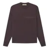 Essentials Fear Of God  Long-sleeve Tee 'plum' In Brown