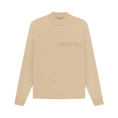 Pre-owned Essentials Fear Of God  Long-sleeve Tee 'sand' In Tan