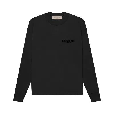 Pre-owned Essentials Fear Of God  Long-sleeve Tee 'stretch Limo' In Black