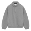 Essentials Fear Of God  Ss24 Long Sleeve Polo Shirt 'light Heather Grey'