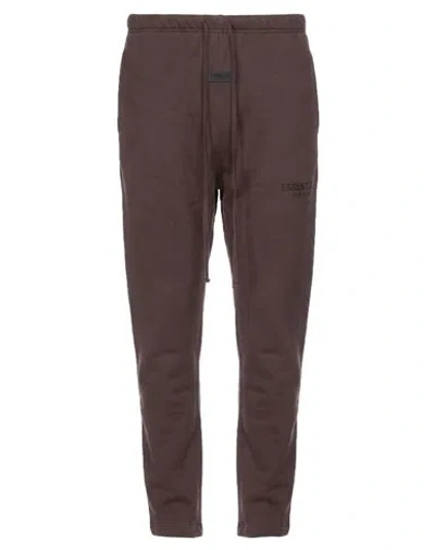Essentials Fear Of God  Man Pants Plum Size Xs Cotton, Polyester In Brown