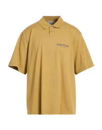 Essentials Fear Of God  Man Polo Shirt Mustard Size M Cotton In Yellow