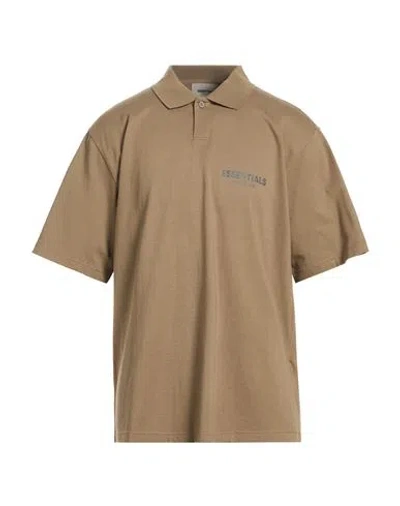 Essentials Fear Of God  Man Polo Shirt Taupe Size M Cotton In Brown