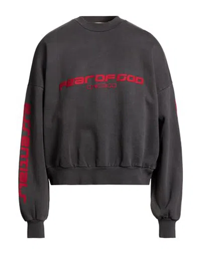 Essentials Fear Of God  Man Sweatshirt Charcoal Size Xl Cotton In Gray