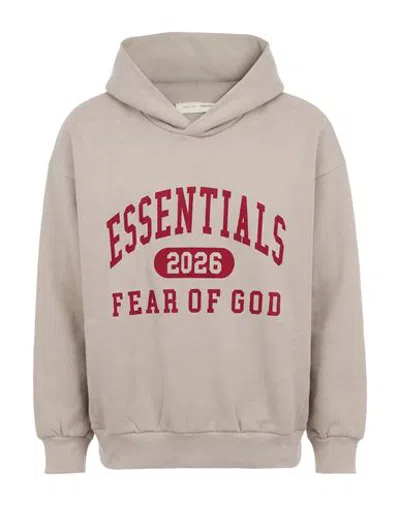 Essentials Fear Of God  Man Sweatshirt Grey Size S Cotton, Polyester In Neutral