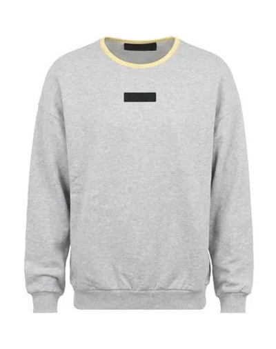 Essentials Fear Of God  Man Sweatshirt Light Grey Size Xs Cotton, Polyester In Gray