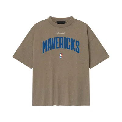 Pre-owned Essentials Fear Of God  Mavericks 90s Tee 'homestead Heather' | Tan | Men's Size M In Brown