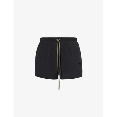 Essentials Fear Of God  Mens Black  Brand-patch Woven Shorts