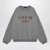 Essentials Grey Crewneck Sweatshirt With Logo