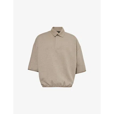 Essentials Fear Of God  Mens Heather Grey  Cotton-blend Polo Shirt