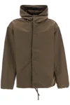 Essentials Fear Of God  Men's Textu Nylon Hooded Coaches Jacket In Green