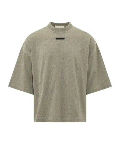 Essentials Logo-patch T-shirt In Gray