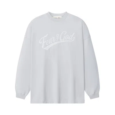 Pre-owned Essentials Fear Of God  Merch Long Sleeve Tee 'overcast' | Blue | Men's Size M