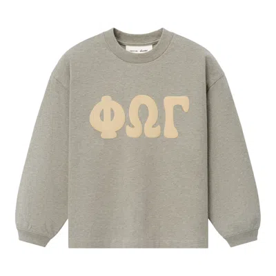 Pre-owned Essentials Fear Of God  Merch Long Sleeve Tee 'seal Heather' | Grey | Kid's Size 8