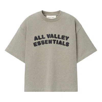 Pre-owned Essentials Fear Of God  Merch Tee Boxy Fit 'seal Heather' | Grey | Kid's Size -6.5