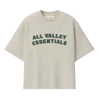 Pre-owned Essentials Fear Of God  Merch Tee Boxy Fit 'vanilla Heather' | Grey | Kid's Size -6.5