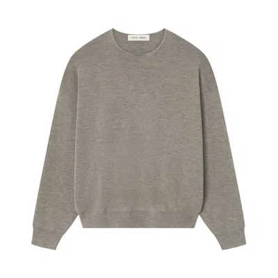 Pre-owned Essentials Fear Of God  Merino Crewneck Sweater 'homestead Heather' | Tan | Men's Size M In Brown
