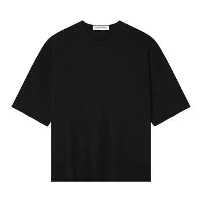Pre-owned Essentials Fear Of God  Merino Short Sleeve Tee 'jet Black' | Men's Size Xl