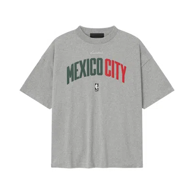 Pre-owned Essentials Fear Of God  Mexico City 90s Tee 'concrete Heather' | Grey | Men's Size L In Gray
