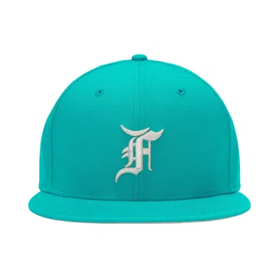Pre-owned Essentials Fear Of God  Miami Marlins 59fifty Cap 'teal' | Men's Size 7.375