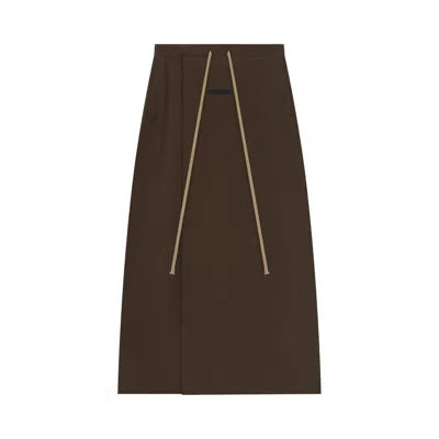 Pre-owned Essentials Fear Of God  Military Nylon Wrap Skirt 'brown' | Women's Size Xs