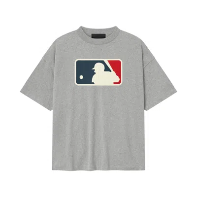 Pre-owned Essentials Fear Of God  Mlb 90s Tee 'concrete Heather' | Grey | Men's Size Xs In Gray