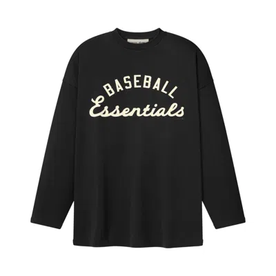 Pre-owned Essentials Fear Of God  Mlb Boxy Long-sleeve Tee 'black' | Men's Size S