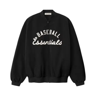 Pre-owned Essentials Fear Of God  Mlb Full Zip Bomber 'black' | Men's Size Xxl