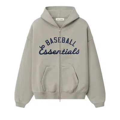 Pre-owned Essentials Fear Of God  Mlb Full Zip Sport Hoodie 'seal' | Grey | Men's Size S
