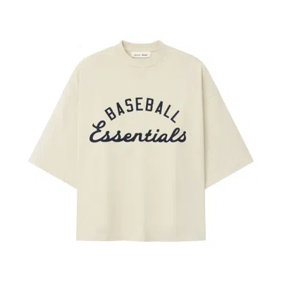 Pre-owned Essentials Fear Of God  Mlb Merch Tee 'oat' | Cream | Men's Size L In White