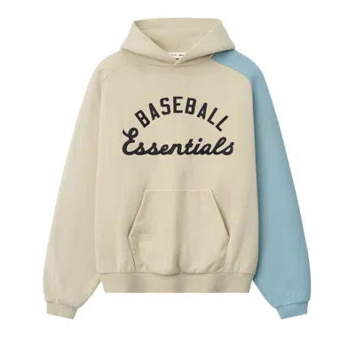 Pre-owned Essentials Fear Of God  Mlb Raglan Sport Hoodie 'sandstone/ Stone Blue' | Grey | Men's Size S