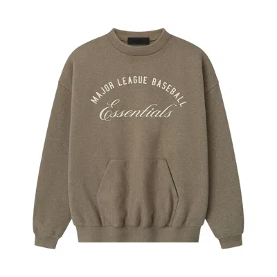 Pre-owned Essentials Fear Of God  Mlb Sport Crewneck 'homestead Heather' | Brown | Men's Size Xs
