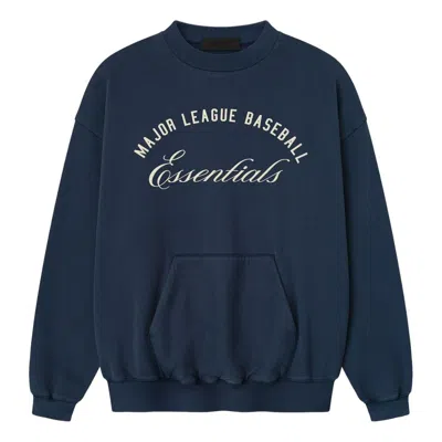 Essentials Fear Of God  Mlb Sport Crewneck 'midnight Navy' In Blue
