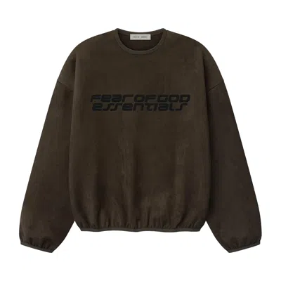 Pre-owned Essentials Fear Of God  Modern Crewneck Sweatshirt 'brown' | Men's Size Xs