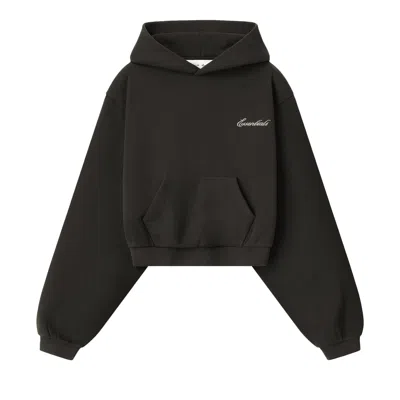 Pre-owned Essentials Fear Of God  Modern Cropped Hoodie 'ink Black' | Women's Size M