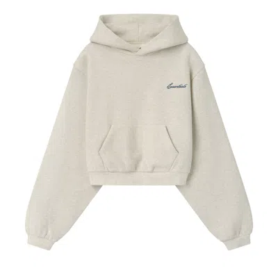 Pre-owned Essentials Fear Of God  Modern Cropped Hoodie 'marble Heather' | Tan | Women's Size Xl