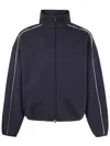 Essentials Fear Of God  Modern Fit Fleece Track Jacket In Black