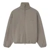 Essentials Fear Of God  Modern Fleece Track Jacket With Piping 'homestead Heather' In Gray