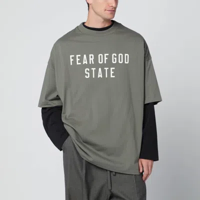 Essentials Moss-colored 90's Cotton T-shirt In Green