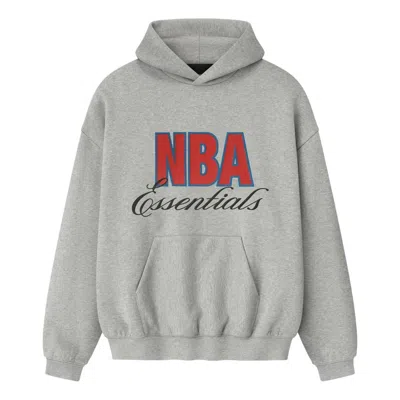 Essentials Fear Of God  Nba 90s Hoodie 'concrete Heather' In Gray