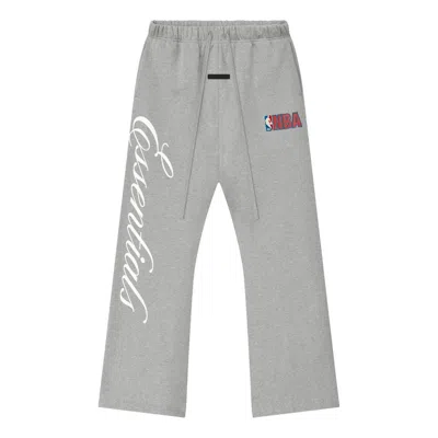 Essentials Fear Of God  Nba Flare Sweatpant 'concrete Heather' In Gray